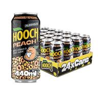Peach Hooch | 24 x 440ml Case Pack | 3.4% ABV | Pre-mixed & Ready To Drink | Sparkling Vodka Drink | Alcoholic Peach Lemonade | Bulk Pack Party Drinks | Alcopops | Big Cans