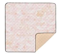 Peach Japanese Vintage Cherry Blossom Ukiyo-e Large Stylish Baby Gym & Activity Mat for Floor Water Resistant Baby Play Tummy Time Mat for Baby Kids Toddlers Infants, 50'' x 50''