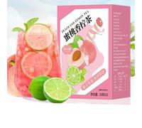 Peach Jasmine Lemon Tea, Fresh Flower and Fruit Tea, Healthy Chinese Tea 100g/box, freeze-dried fruit combination tea drink, small tea bags, honey peach and green lemon soup, instant food (3 boxes)