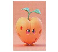 Peach Jigsaw Puzzles for Adults & Kids 1000 Piece Wooden Puzzle Precise Interlocking Educational Game Challenge Toy 78×53cm