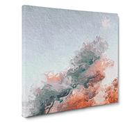Peach Kissed Clouds Canvas Print | Gallery Wrapped 30mm Frame Wall Art | 14x14 inches | Ready to Hang | Modern Still Life Picture | Living Room Bedroom Lounge Office