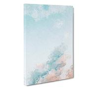Peach Kissed Clouds Canvas Print | Gallery Wrapped 30mm Frame Wall Art | 30x20 inches | Ready to Hang | Modern Still Life Picture | Living Room Bedroom Lounge Office