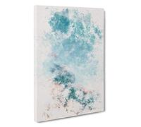 Peach Kissed Clouds Watercolour Canvas Print | Gallery Wrapped 30mm Frame Wall Art | 30x20 inches | Ready to Hang | Modern Still Life Picture | Living Room Bedroom Lounge Office