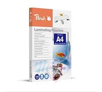 Peach Laminating Pouches A4 100 mic 125 Pouches Glossy Premium Quality for Best Laminating Results Compatible with Devices of All Brand Manufacturers PP500-02P