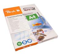 Peach Laminating Pouches A4, 80 mic, Glossy, PP580-02, Set of 100 (US IMPORT)