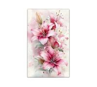 Peach Lily Light Switch Cover Plate/Outlet Covers, Elegant Spring Flowers for Home Decor, Thermoplastic Wall Plates, Standard Size Blank Cover Plate