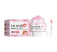 Peach Lip Scrub Fades Lip Lines Hydrates Exfoliates Revitalizes Lip And Tender Lip Scrub Natural Lip Care Repairs Dry And Cracked Lips Makeup Package Set (A, One Size)