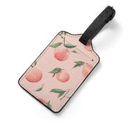 Peach Luggage Tags Name Card for Suitcases Travel Bag