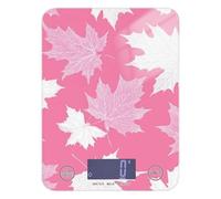 Peach Maples White Silhouette LCD Display Food Scale for Travel 11lb/0.18oz, 5kg/5g Kitchen Scale for Home use with 4 Unit for Espresso Spices Keto (Batteries not Included)