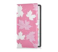Peach Maples White Silhouette Premium Leather Car Registration & Insurance Card Holder Prefect Car Essentials Wallet for ID, Driver's License, Key Contact Information Cards