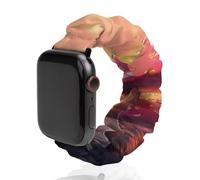 Peach Mushroom Twilight Scrunchie Watch Bands Soft Elastic Replacement Wristband Compatible with Apple Watch 42mm/44mm