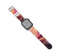 Peach Mushroom Twilight Watch Bands Replacement Silicone Straps Sport Wristbands Compatible for Apple Watch 38mm/40mm
