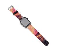 Peach Mushroom Twilight Watch Bands Replacement Silicone Straps Sport Wristbands Compatible for Apple Watch 38mm/40mm