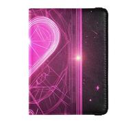 Peach Mystic Tarot Astrological Love Leather Passport Card Holder Cover Combo Travel Passport Wallet With Vaccination Card Slot Document Organizer Holder Accessories Ultra Slim, Peach mystic tarot