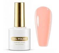 Peach Nail Polish - Pastel Nude Gel Nail Polish - 8ml Natural Colour nail Varnish - Soft Coral Orange UV Nail gel Long Lasting - No Chip Neutral nail Paint for Women Soak off French Manicure