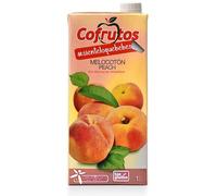 Peach Nectar No Added Sugar 1L Carton by Cofrutos - Pack of 6 | Smooth Fruit Drink