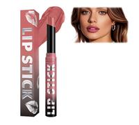 Peach Nude Matte Lipstick Crayon for Women,Long Lasting Waterproof Lip Makeup,Hydrating Lip Gloss Makeup,High Pigment Creamy Velvet Lipstick,Full Coverage L/ip Gloss Stain,Lip/stick Pencils 02