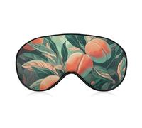 Peach on The Branch Sleep Mask Light Blocking Eye Cover Polyester Eye Mask with Elastic Strap Blindfold for Side Sleeper Sleeping Masks Face Hugging for Women Men Travel