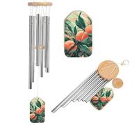 Peach on The Branch Wind Chimes Aluminium Memorial Wind Chime Hanging Metal Windchimes Outdoors Sympathy Gift for Women Men Birthday Garden Patio Porch Home Yard Decor