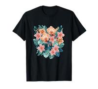 Peach Orchid Lily Bouquet Tropical Summer T-Shirt