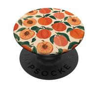 Peach Pattern Aesthetic, Retro Fruit Peaches Seamless Design PopSockets Adhesive PopGrip