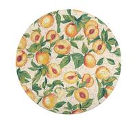 Peach Pattern Wooden Jigsaw Puzzles for Adults Funny Intelligent Games Round Home Decor Artwork