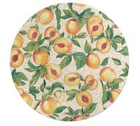 Peach Pattern Wooden Jigsaw Puzzles for Adults Funny Intelligent Games Round Home Decor Artwork