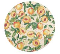 Peach Pattern Wooden Jigsaw Puzzles for Adults Funny Intelligent Games Round Home Decor Artwork