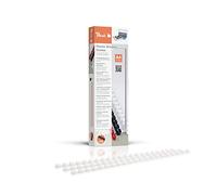 Peach PB4060-01 Binding Capacity 25 Pages Plastic Binding Pack of 1000 White