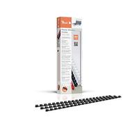 Peach PB4060-02 Plastic Binding Combs DIN A4-6 mm 25 Sheets 1000 Pieces Black