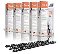 Peach PB412-02P Plastic Binding Combs DIN A4 12 mm 95 Sheets Pack of 500 Black