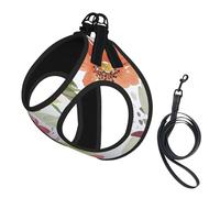 Peach Peony,Pet Harness,Adjustable Reflective Dog Harness,Pet Leash Vest,M