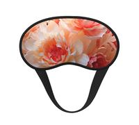 Peach Peony Sleep Mask for Side Sleeper, Blackout Eye Mask for Women Men, Zero Pressure Sleeping Masks Soft Breathable Eye Cover Comfortable Blindfold Eyeshade for Night Sleep