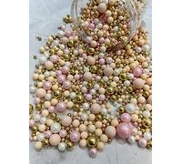 Peach, Pink and Metallic Pink Shimmer Sprinkle Mix (90g)