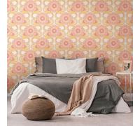 Peach Pink Floral Wallpaper Flower Pastel Retro 39530-5 AS Creation Room Decor