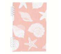 Peach Pink Sea Journal Notebook, A5 Single Subject Spiral Notebook 60 Pages, Lined Notebooks for School, Journal for Men Prayer Journals Women Grad School Supplies Girls Notebooks