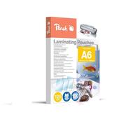 Peach PP525-04 Laminating Pouches A6 125 microns Pack of 100 Glossy a6 125 100