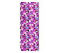 Peach Punk Cats Colorful Cartoon hot yoga mat for men printed, non slip, yoga towel with bags tapete para ejercicio 71x26 inches