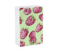 Peach Raspberry Pattern Cigarette Case Anti-Squeezing Waterproof Cigarette Packing Box with Lightweight Pocket Cigarette Storage Case for Men Women Gifts