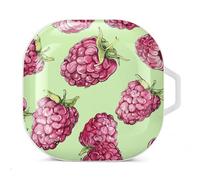 Peach Raspberry Pattern Headphone Protective Case, Earphone Case For Galaxy Buds Live, Galaxy Buds Pro, Galaxy Buds2, Galaxy Buds 2 Rro Series Headphones