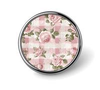 Peach Retro Pattern Round Badge Cute Brooch Hats Jackets Decor Personalized Lapel Pin Clothing Jewelry Accessories for Wedding Party Gift