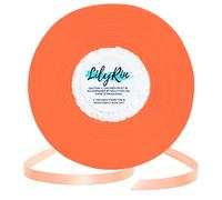 Peach Ribbon 1/4 Inches 36 Yards Satin Roll Perfect for Art, Wedding, Wreath, Baby Shower, Packing Birthday, DIY Hair Accessories Scrapbooking, Wrapping Christmas Other Projects Color