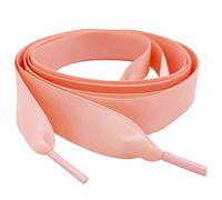 Peach Satin Ribbon Shoelaces 142cm Long laces For Trainers, Boots & Wedding Shoes