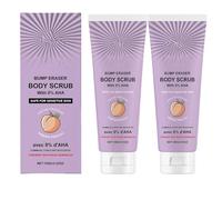Peach-Scented Body Scrub,Skin Smoothing Body Scrub Exfoliator With Glycolic And Lactic,Polishing Body Scrubs Helps Reduce Chicken Skin Bumps,Safe for Sensitive Skin (2Pc)