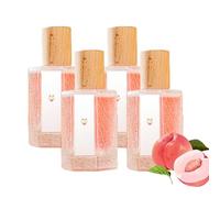 Peach Scented Fragrance Spray, Chilled Watermelon Smoky Peach Perfume 50ml, Peach Natural Hair Body Mist, Lady Perfume Long Lasting Refresh Fruit Fragrance Daily Date Or Outing (4 PCS-Peaches)