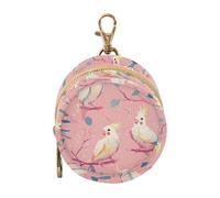 Peach Simple Birds Baby Boy Pacifier Holder Case Portable Wristlet Wallet, Travel Accessories
