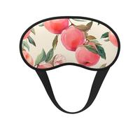 Peach Sleep Mask for Side Sleeper Soft Breathable Sleeping Eye Mask Blackout Silk Eye Sleep Shade Cover with Elastic Strap Night Blindfold for Women Men Travel Nap