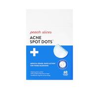 Peach Slices - Acne Spot Dots (60 ct) - Hydrocolloid Pimple Patches for Face - Absorb Gunk, Protect Picking & Support Healing - 3 Sizes (7, 10, & 12mm) - Vegan, Cruelty Free, Korean Skin Care & Beauty