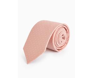 Peach Spot Print Textured Tie One Size