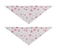 Peach Star Bubble Dog holiday bandanas Unique Shape Adjustable Fit Bib Handkerchief Cute Pet Holiday Accessories Decor for Dogs Cats M